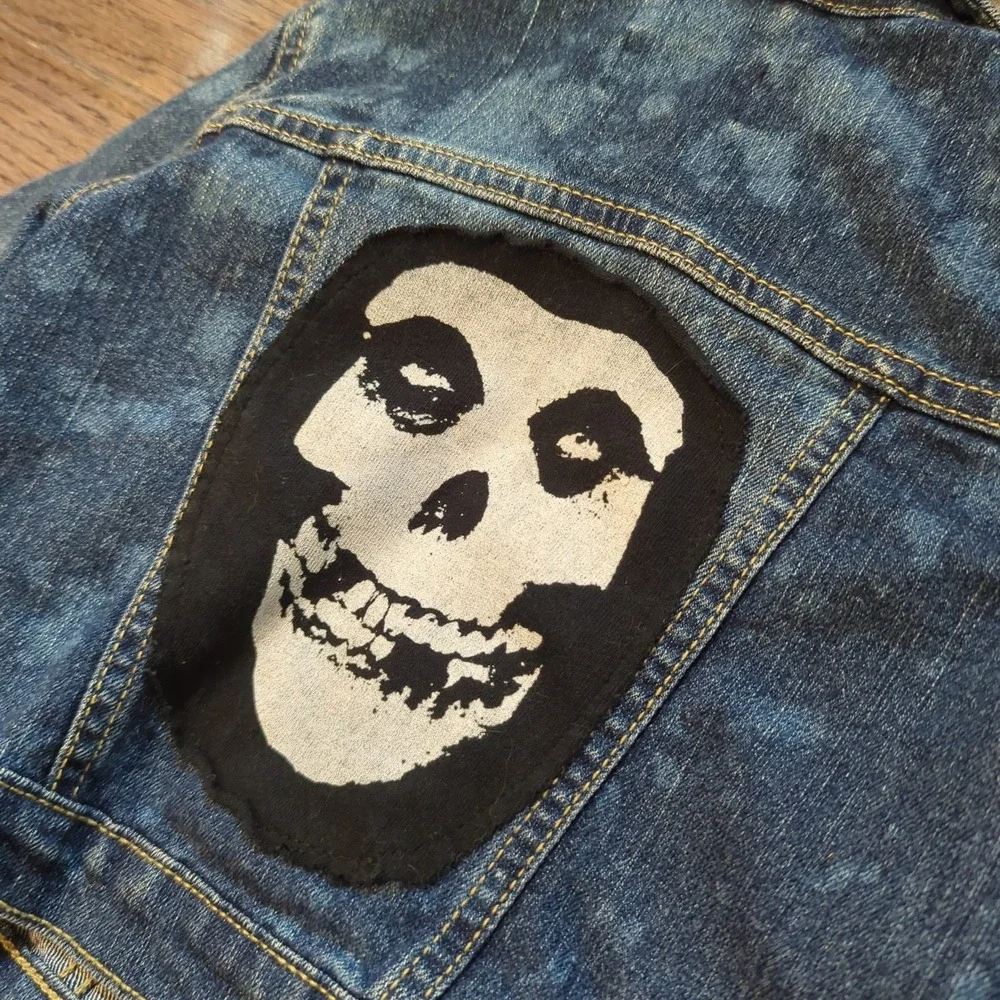 Misfits Jean‎ Jacket Toddler 3T Skull Patch Denim Jacket
